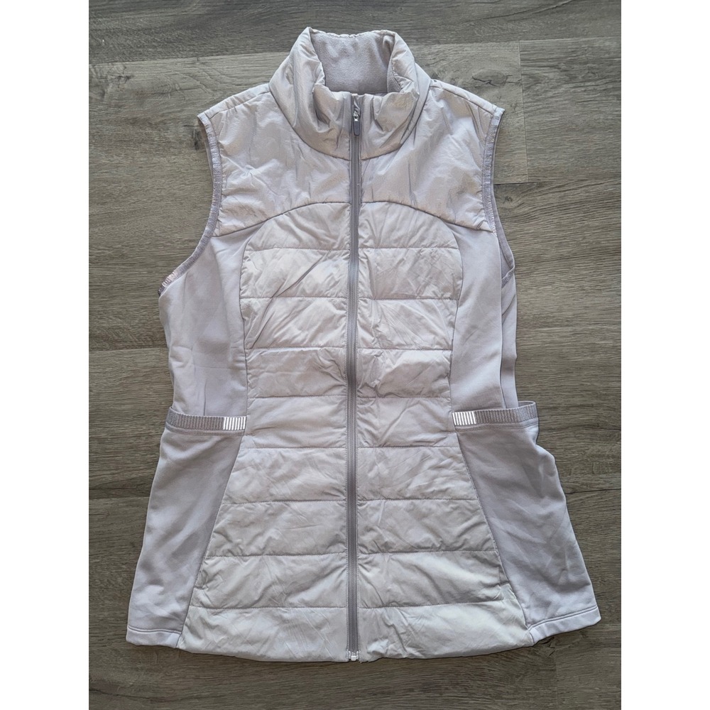 Lululemon Women's Down For It All Light Pink Puffer Vest, Size 12
